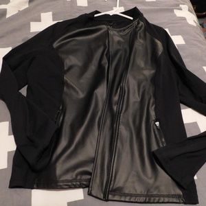 Mixed Materials zip-up jacket